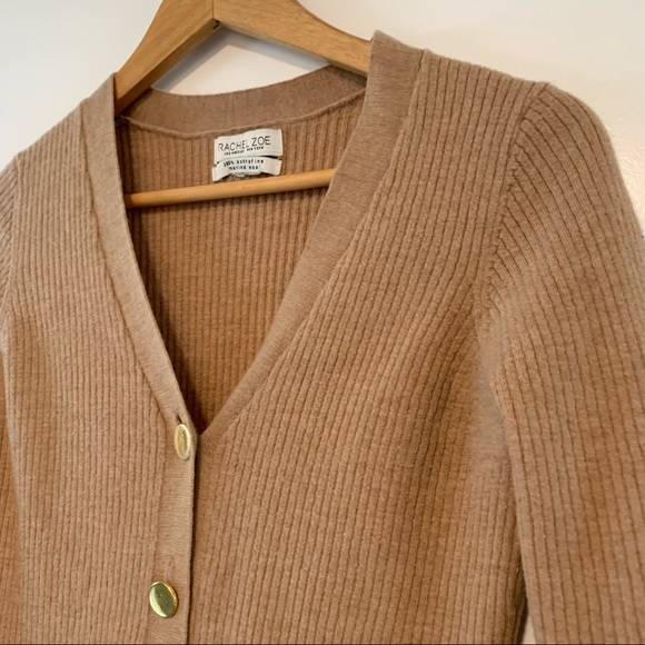 Rachel Zoe | Wool Button Up Cardigan - Picture 3 of 14